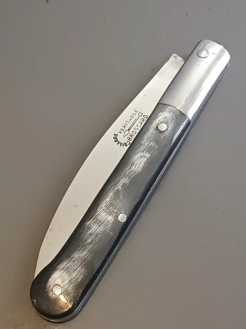12 Couteaux Vintage 24 Cm Manche Bambou Lame Inox À Dents G