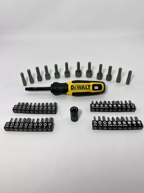 DEWALT Genuine Screwdriver Nut Driver Bit Set SAE Metric Hex Philips Torx 58-pcs