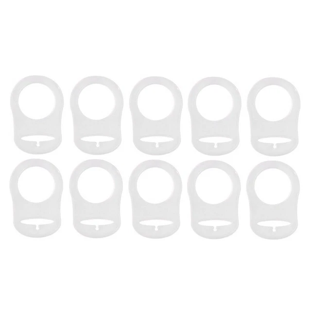 10 Pcs Button Silicone Holder Mannequin Clip Adapter TranspareJ4Q4