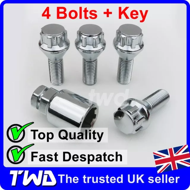 4 x ALLOY WHEEL LOCKING BOLTS FOR BMW X5 (E53) 1999-2006 M14x1.5 LUG NUTS [Z0b]