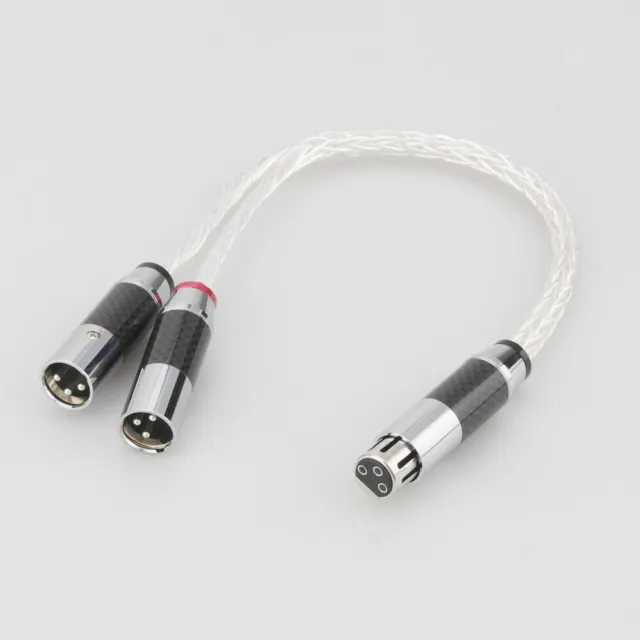 8AWG 3pin XLR FEMALE jack to dual 2 MALE Y plug SPLITTER Audio Cable adaptor