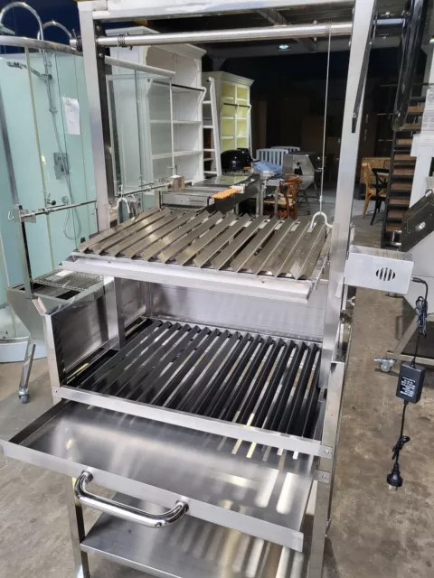 New V1 Stainless Steel Argentinian Parrilla Bbq Grill / Rotisserie