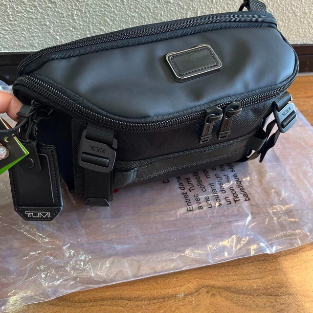 Tumi Alpha Bravo Platoon Sling Bag 0232799D Black Nylon Pouch Bag Near MINT