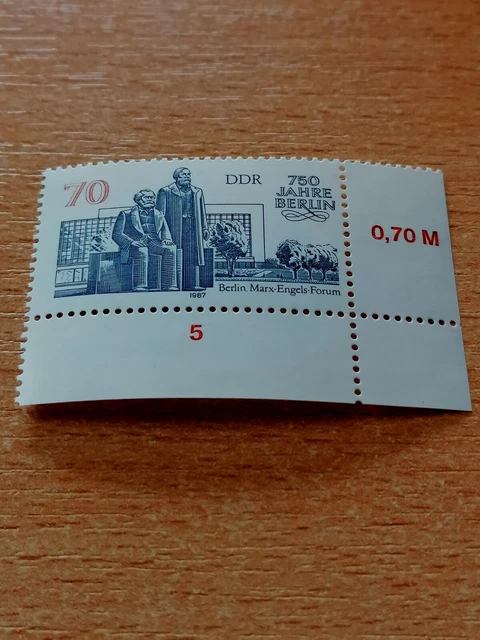 DDR 1987 MiNr 3073 750 Jahre Berlin Marx Engels Forum postfrisch mit Eckrand