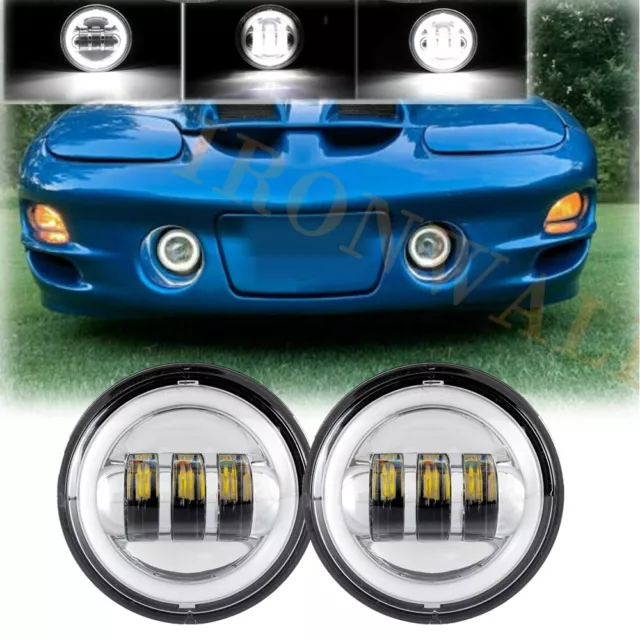 4.5" INCH LED Passing Fog Light DRL Lamp For Pontiac Firebird Trans Am 1993-2002