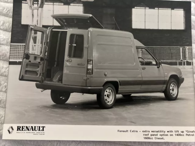 Renault Extra Van With Girafon Roof Car Promo Press Release Photo Freepost