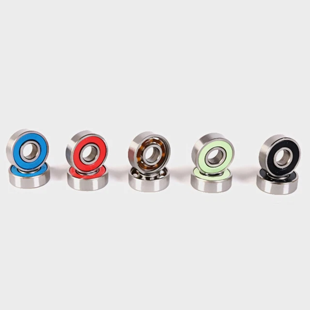 VXB Skateboard Roller Bearings 608-2RS 8mm X 22mm X 7mm – Chrome Steel Metric Oil Bearings (Pack)