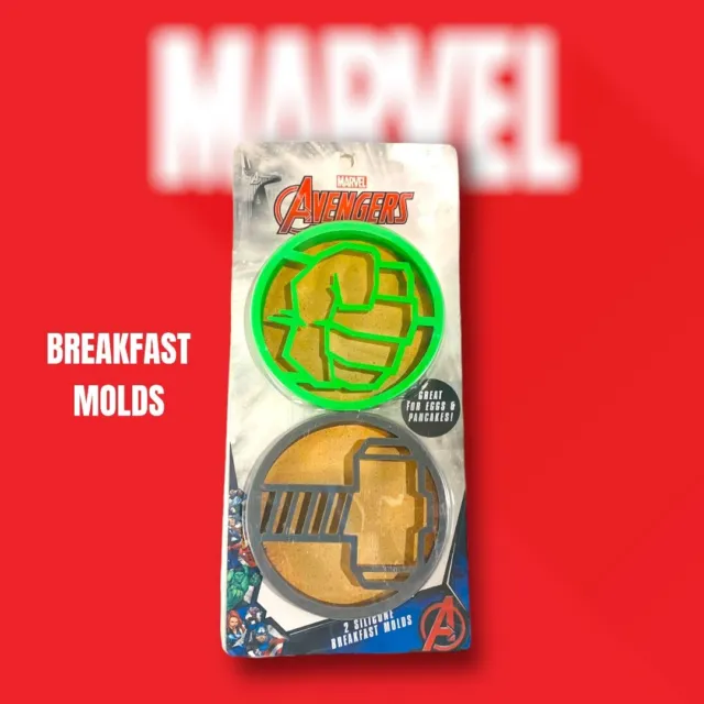 Marvel's Avengers 2 moldes de silicona para huevos y panqueques paquete doble Thor Hulk