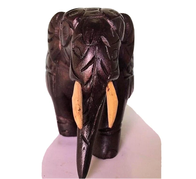 New vintage hand carved wooden elephant figures lucky craft statue gift ornament