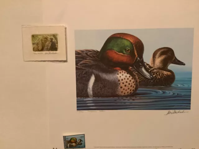 Mint Folio 1979 Federal Duck Stamp & Print Rare Black Lab Etching Ken Michaelson