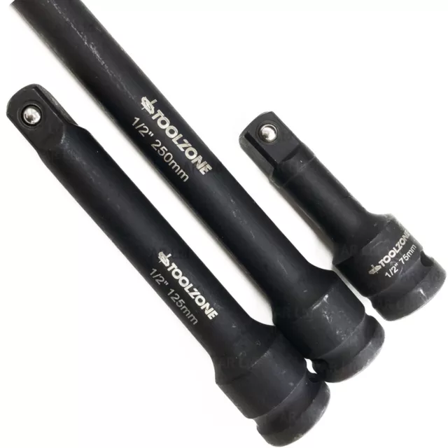IMPACT Socket Extension BARS. 1/2" Dr Long reach IMPACT Extension BARS 3pc Set