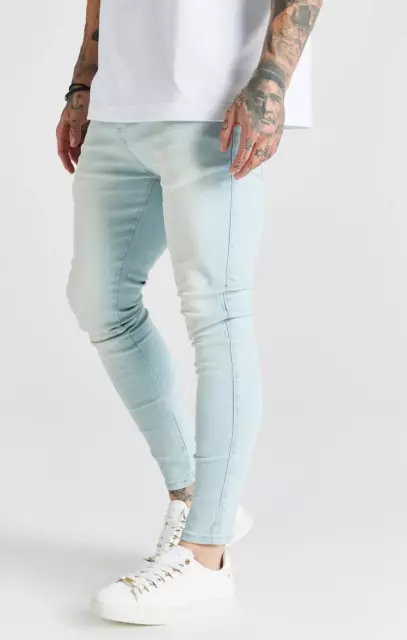 Jean SikSilk Essential Denim Skinny da uomo blu chiaro