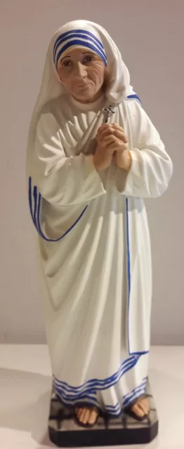 Statua Madre Teresa Cm 30 In Resina Piena Decorata A Mano Produzione Artigianale