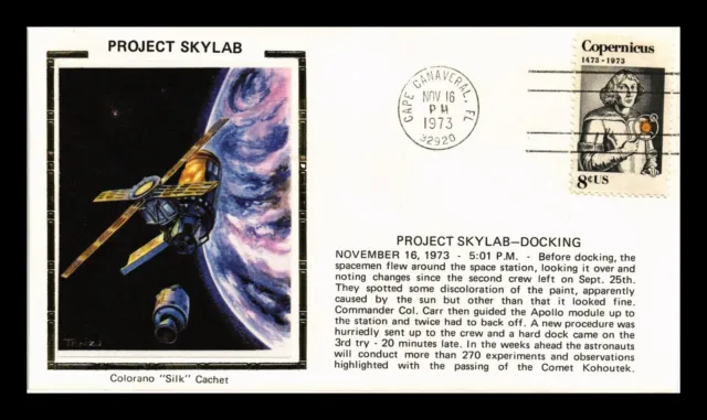 Project Skylab Docking Cape Canaveral Colorano Silk Cachet Us Space Cover