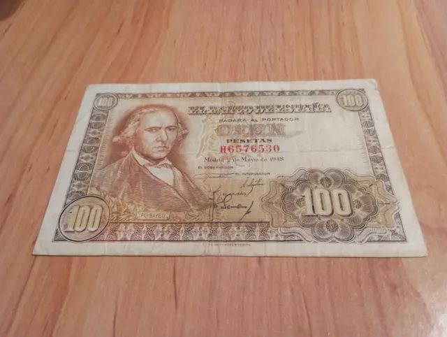 Billete 100 Pesetas 1948 Bayeu