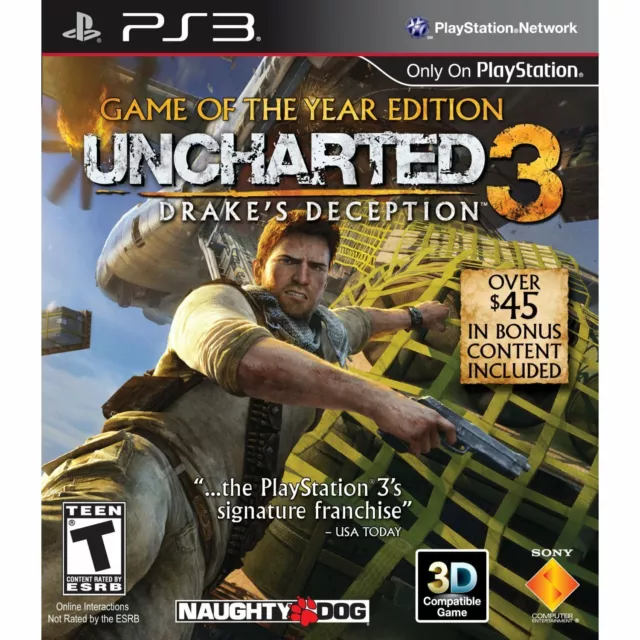 Uncharted 3 Drakes Deception Sony PS3 ~ Complete! ~ Fast Shipping!
