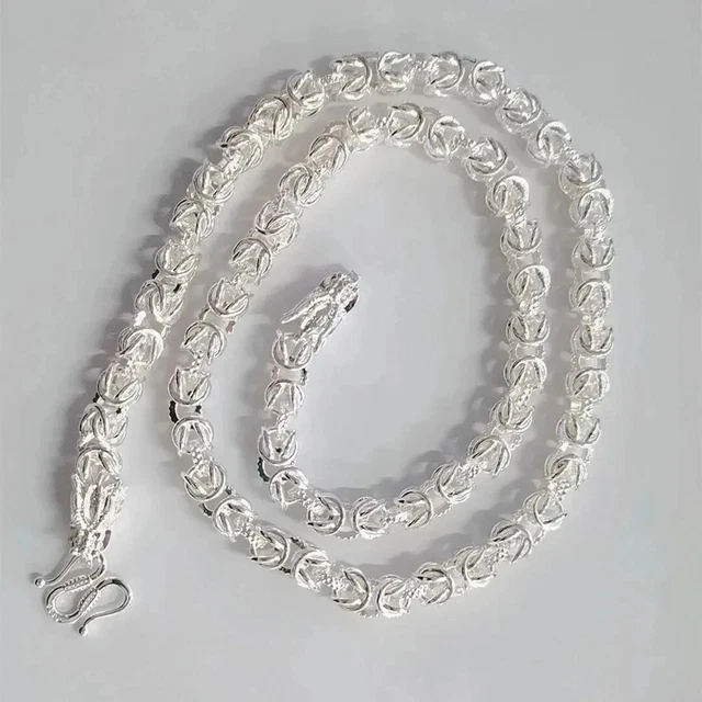 Massives Sterlingsilber 3,5 Mm Rollenkette - Halskette