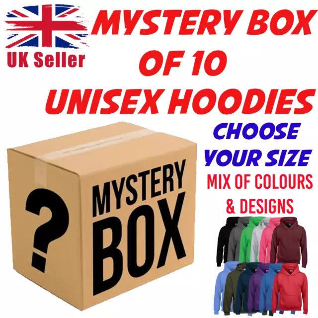 Mixed Box Job Lot Of Mens Hoodies Colours Clearance Wholesale Unisex Hoody