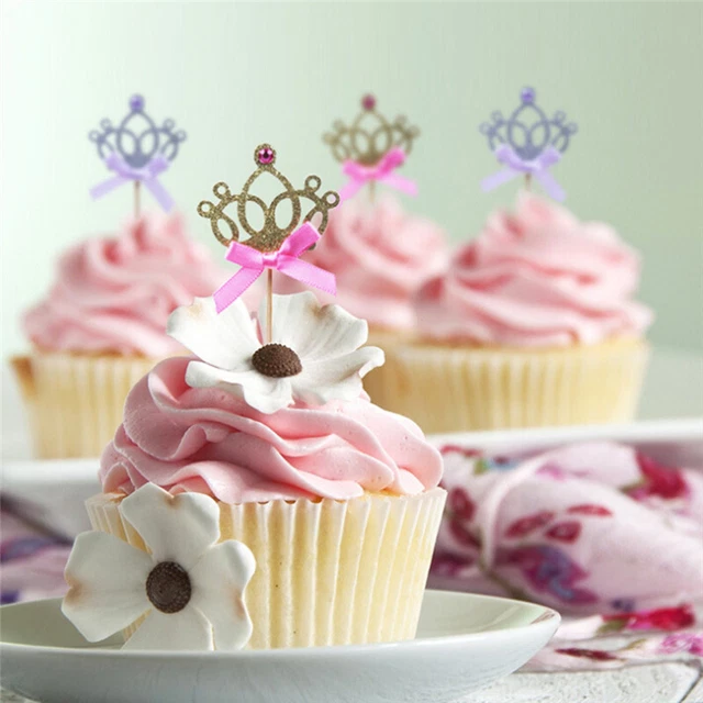 10 x/set topper per torta con corona principessa matrimonio compleanno baby shower* Y4