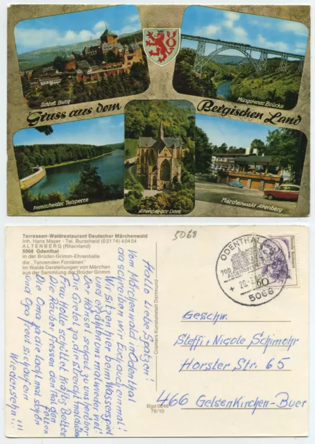 67065 - Gruß aus dem Bergischen Land - AK, Sonderstempel Odenthal 20.2.1989