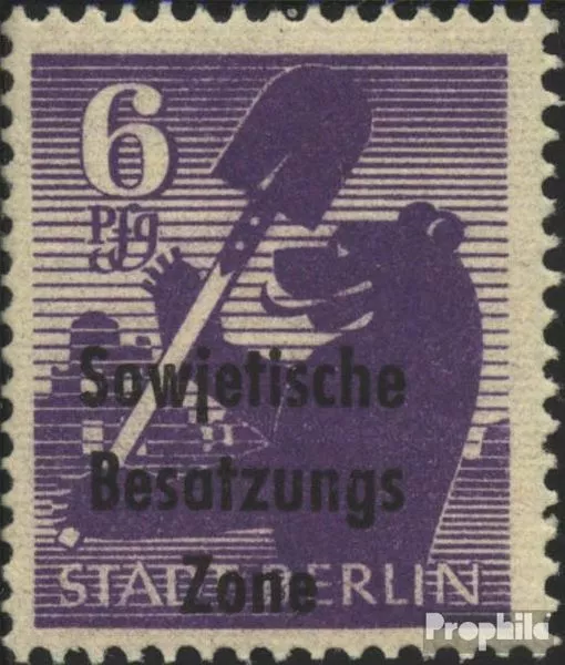 Soviétique Zone (all.occ.) 201 oblitéré 1948 sbz-surcharge