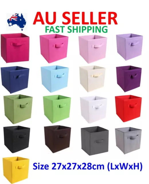 Foldable Folding Storage Cube Storage Box Bookcase Fabric Cubes Toy Organiser