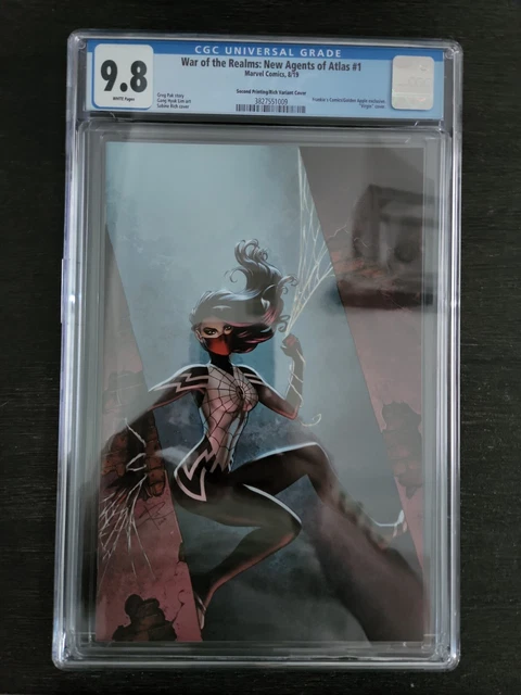 War of the Realms:New Agents of Atlas #1 CGC 9.8 Sabine Rich Virgin Variant SILK