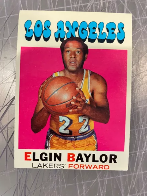 1971-72 Topps #10 Elgin Baylor Los Angeles Lakers Basketball Card Nm