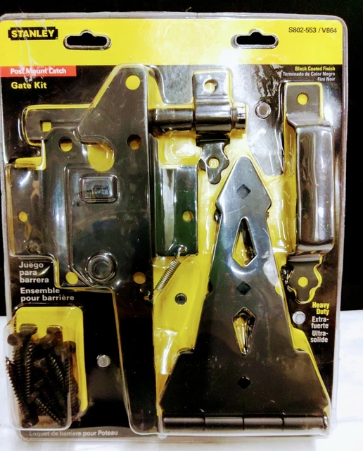 NOS Stanley HD Post Mount Latch Gate HardWare Kit S802-553/V864 HD Gate Latch