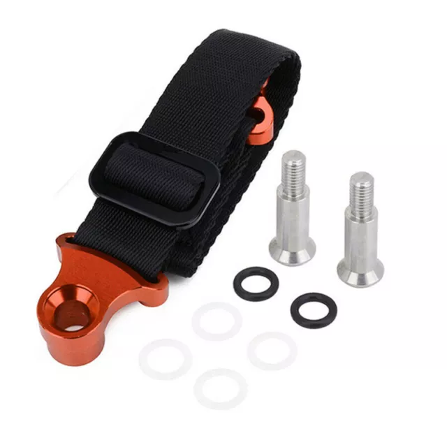 1X Universal CNC Adjustable Motocycle Rear Pull Handle Lift Tow Strap Nylon Belt