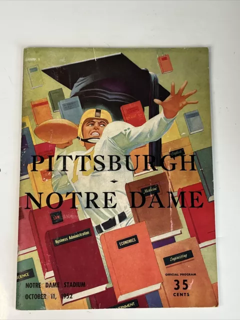 1952 Pittsburgh vs Notre Dame Official Program Football Camel Bulova Lucky RCA 1952 Pittsburgh vs Notre Dame Official Program Football Camel Bulova Lucky RCA