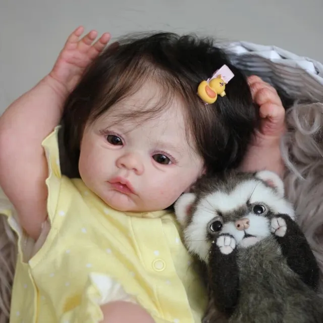 Lifelike Infant Girl Newborn Kids Gifts 18"Full Body Silicone Reborn Baby Doll