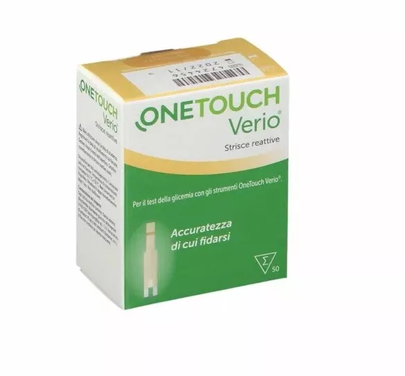 One touch Verio 25 strisce reattive diabete test glicemia lifescan SCADENZ 08/25