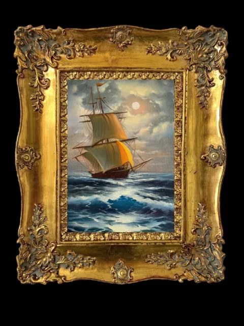 Original Oil Painting On Canvas Seascape By Kayvon Esmaeilou