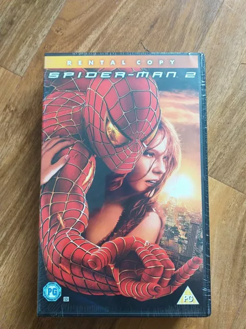 New & Sealed: Spider-Man 2 . VHS Video-Rare Rental Copy in larger case.Marvel