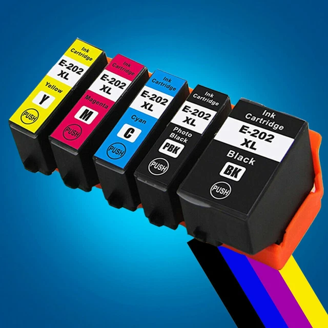 EPS-OONCOMPATIBLE NON-OEM 202XL XP-6000 XP-6001 XP-6005 Set of 5 Ink Cartridges