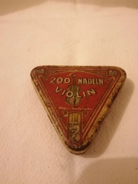 Ancienne boîte miniature tôle enfant cerceau lévrier aiguille