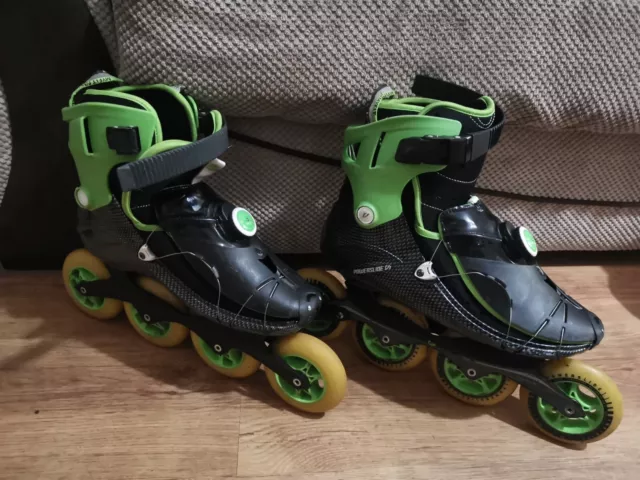 Powerslide VI Black And Green Inline Skates  UK 10