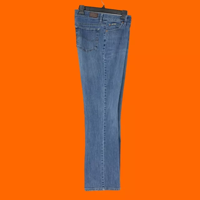 Womens Lee Jeans Size 14 High Rise Relaxed Bootcut Flare Denim Stretch 3590 EUC