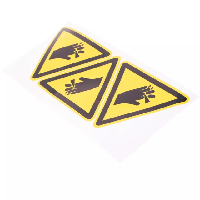 3pcs Caution Decal Warning Stickers for Equipment - Keep Hands Clear