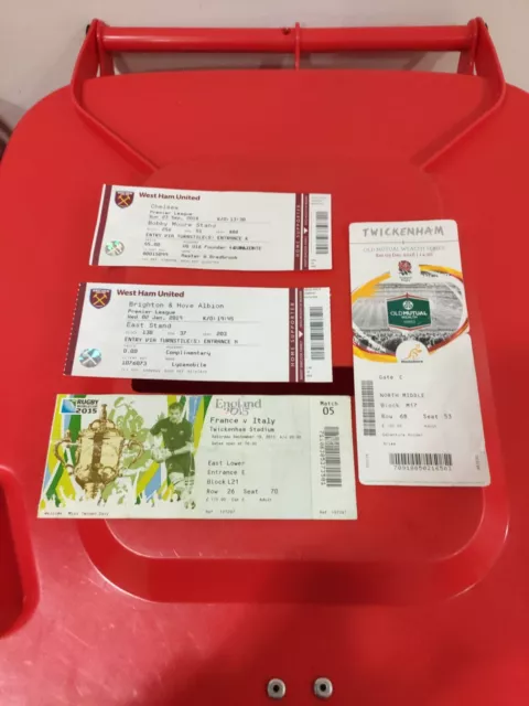 Old tickets sports, football and rugby