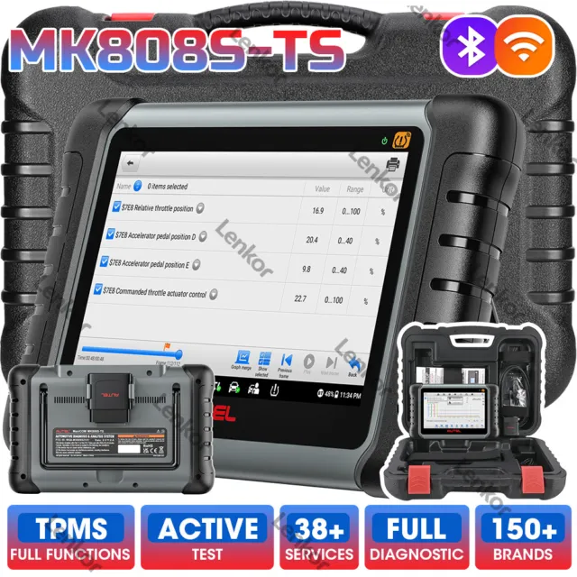 Autel MaxiCOM MK808S-TS TPMS Relearn Tool Car Diagnostic Scanner Key Coding IMMO