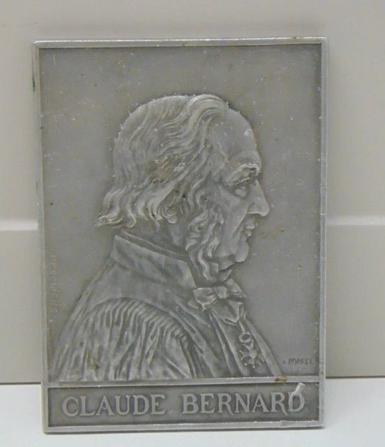 Médaille Plaque Pr Claude Bernard - Académie De Médecine - Borrel 1913 (aluminium)