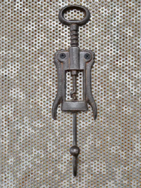 Corkscrew Wall Hook Coat Towel Home Man cave Quirky Rustic Metal Home Bar Décor