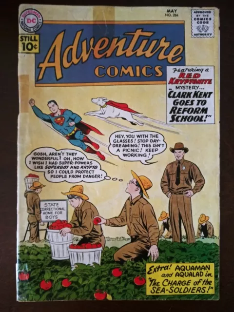 Adventure Comics #284 (May, 1961) "Clark Kent Goes To Reform School!"