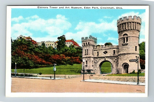 Cincinnati OH-Ohio, Elsinore Tower & Art Museum, Eden Park Vintage Postcard