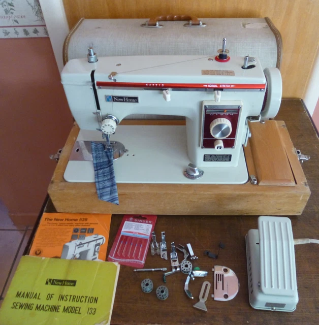 NEW HOME 539 semi industrial heavy duty zigzag / straight stitch sewing