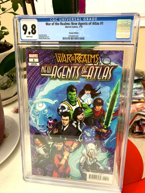 War of the Realms New Agents of Atlas #1 1:50  9.8 CGC Zircher Variant Super HOT
