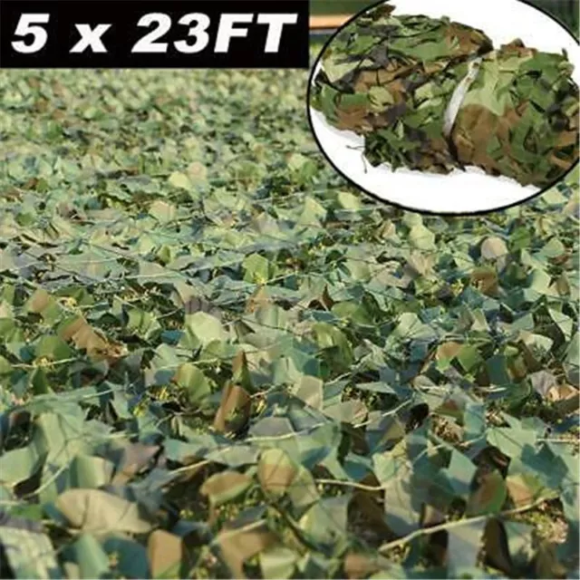 5x23FT Camouflage Netting Camo Army Net Woodland Camping Hunting Cover Shade US