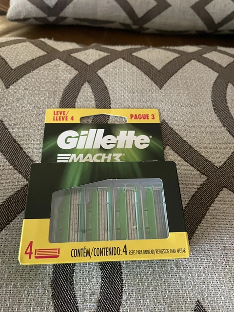 Cartucho Gillette Mach 3 cuchillas sensibles 4